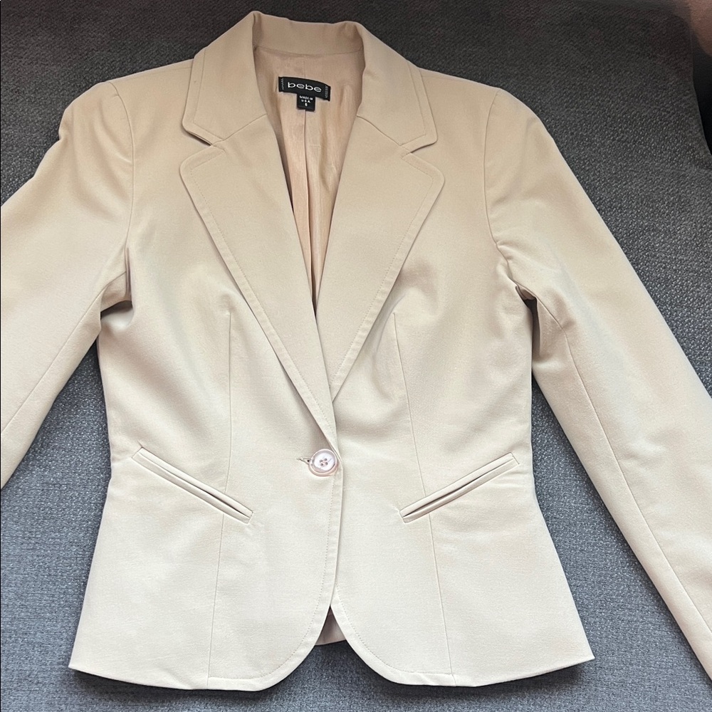 bebe Beige Tailored Blazer